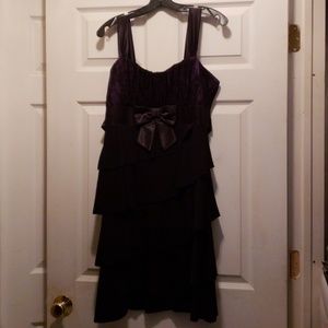 Deb black and purple dress